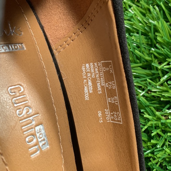 Nearly New! Clark’s Collection black wedge shoes 7.5 - Picture 3 of 7